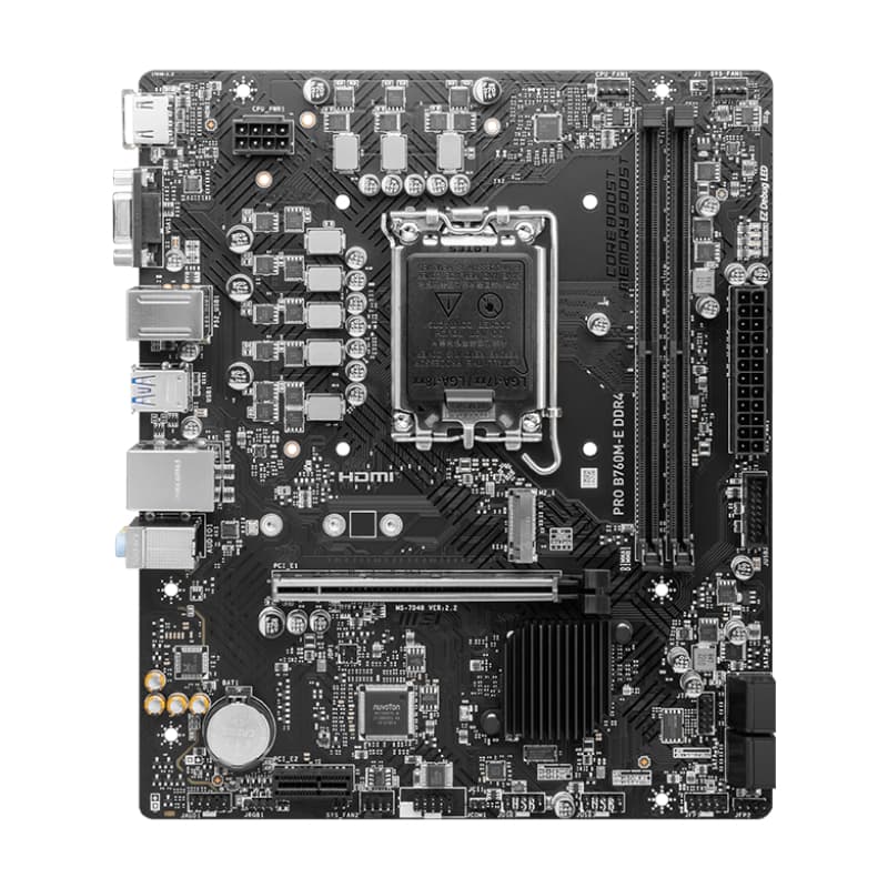 MSI PRO B760M-E DDR4 Intel LGA1700 mATX Motherboard - view 2