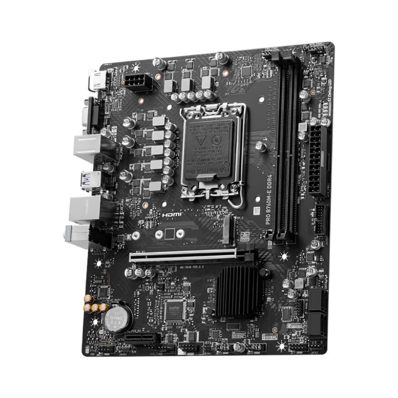 MSI PRO B760M-E DDR4 Intel LGA1700 mATX Motherboard - view 3