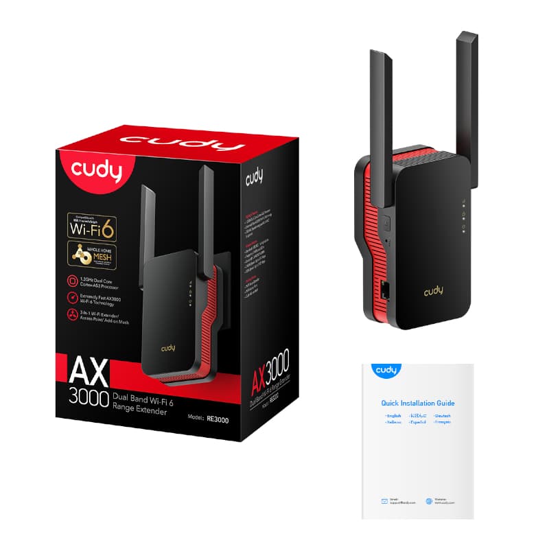 Cudy AX3000 WiFi Range Extender | Wall Plug - view 5
