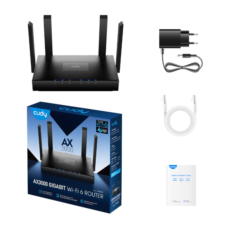 Cudy AX3000 Gigabit Wi-Fi 6 Mesh Router - view 4