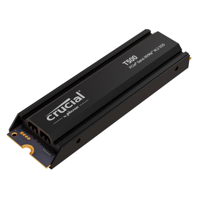 Crucial T500 1TB M.2 NVMe Gen4 with Heatsink NAND SSD - view 2