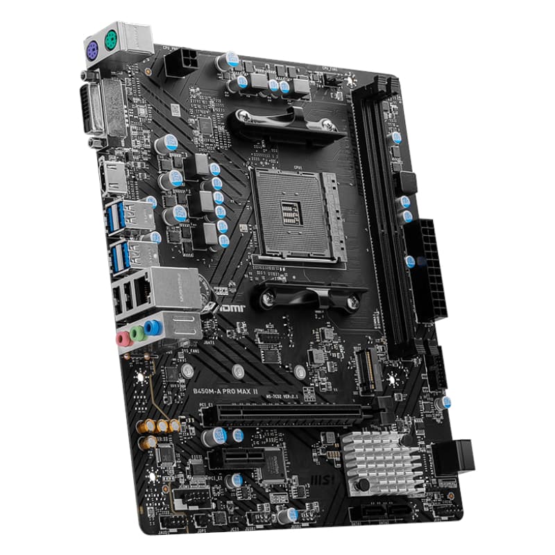 MSI B450M-APRO MAX II AMD AM4 MATX Gaming Motherboard - view 4