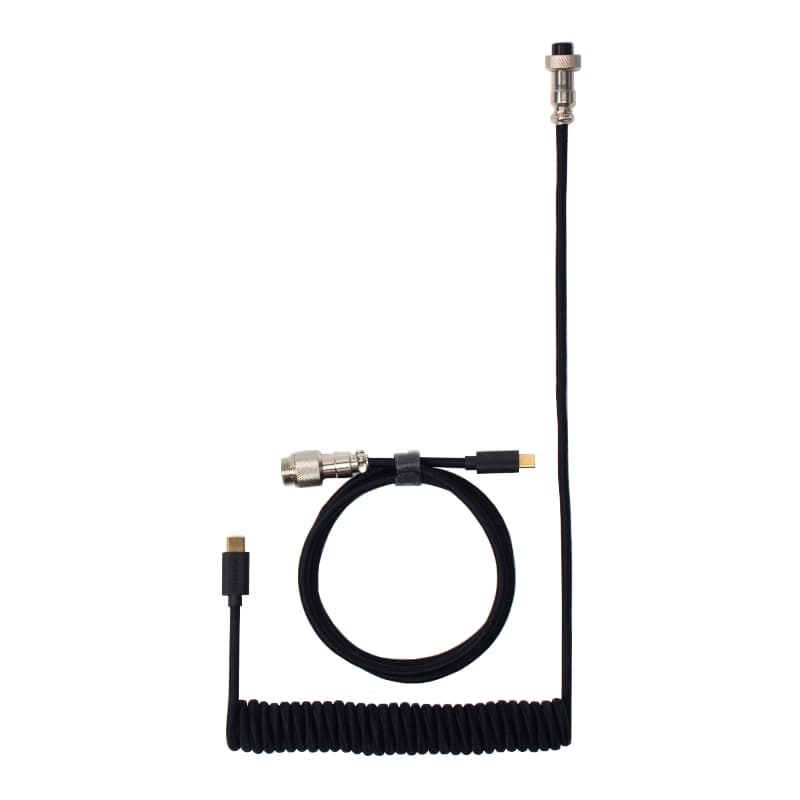 Keychron Coiled Aviator Cable - Black/Straight - view 2