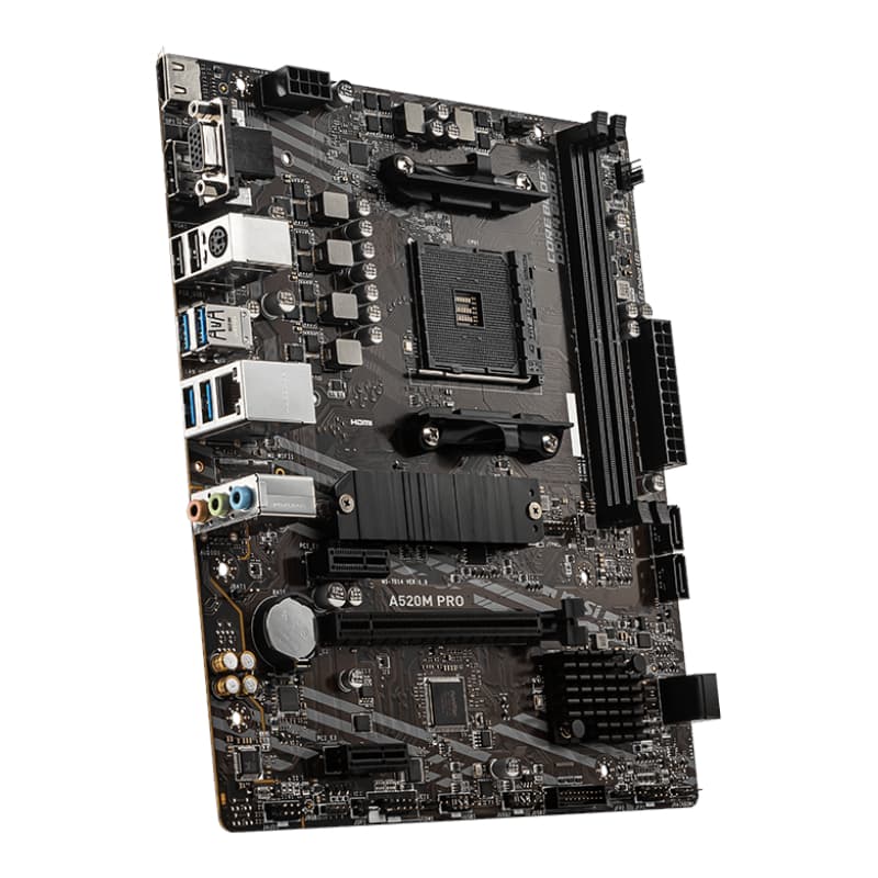 MSI A520M-PRO AMD AM4 MATX Gaming Motherboard - view 4