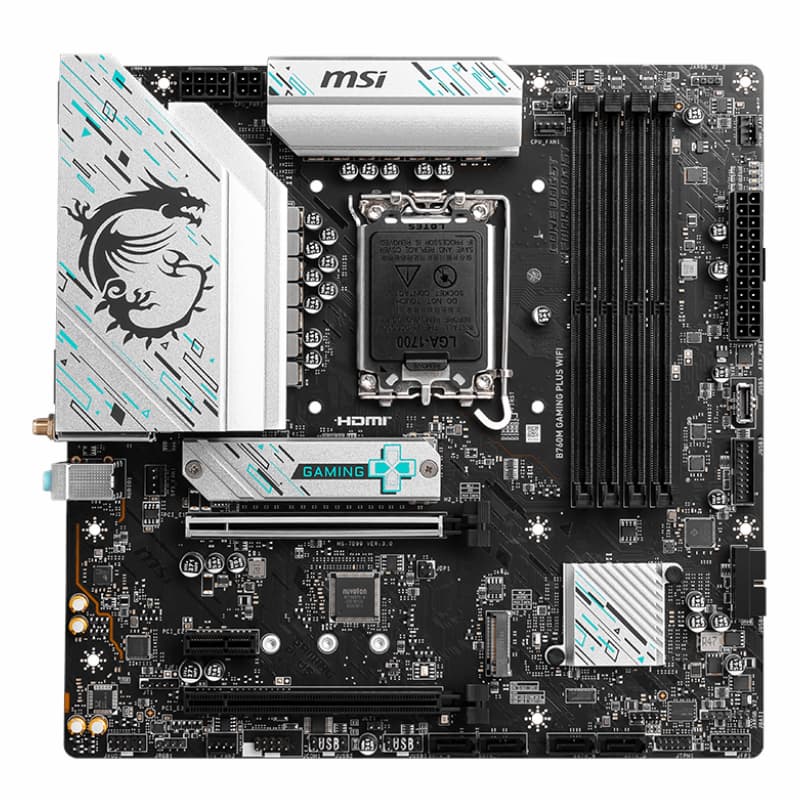 MSI B760M GAMING PLUS WIFI DDR5 Intel LGA1700 M-ATX Gaming Motherboard - view 2
