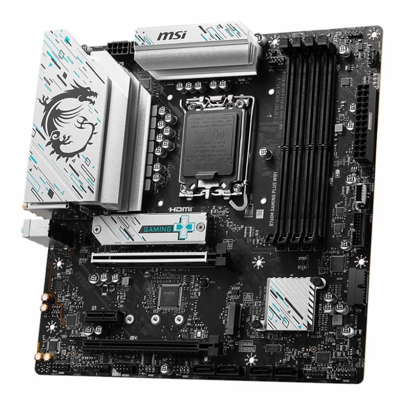 MSI B760M GAMING PLUS WIFI DDR5 Intel LGA1700 M-ATX Gaming Motherboard - view 3