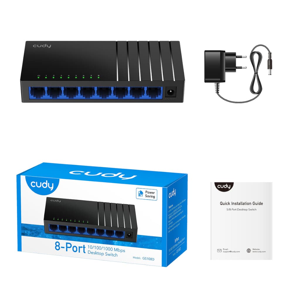 Cudy 8-Port Gigabit Desktop Switch - view 3