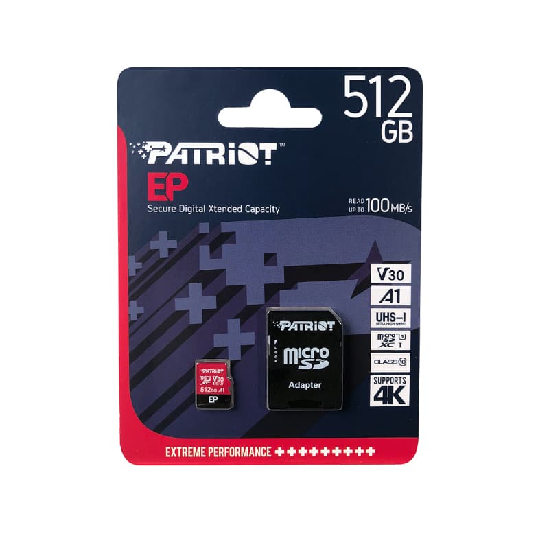 Patriot EP V30 A1 512GB Micro SDXC Card + Adapter - view 3