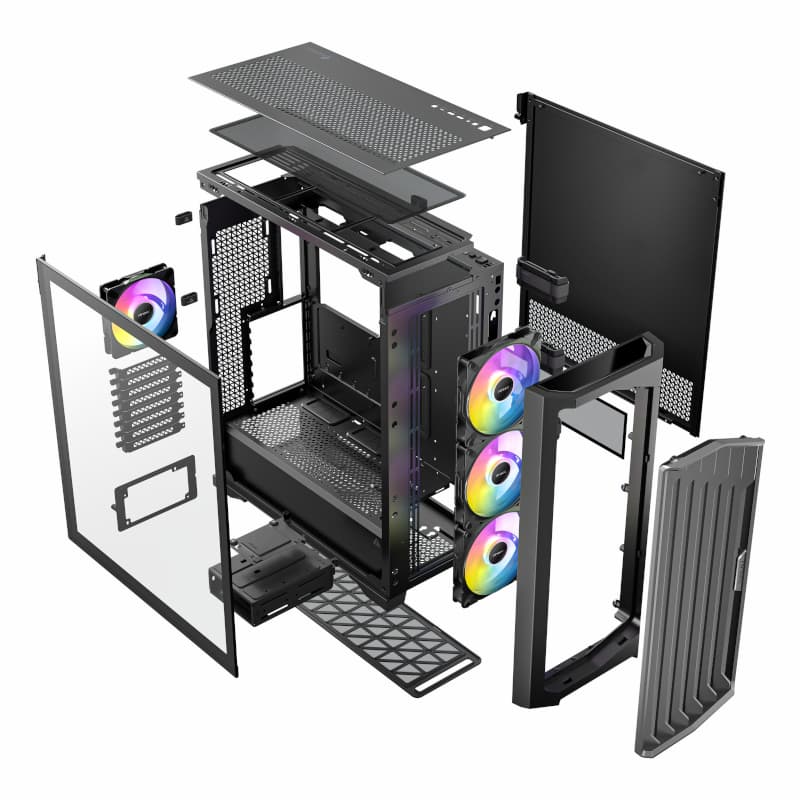 Antec Performance FT1 E-ATX |ATX |M-ATX | ITX ARGB Full-Tower Gaming Chassis - Black - view 21