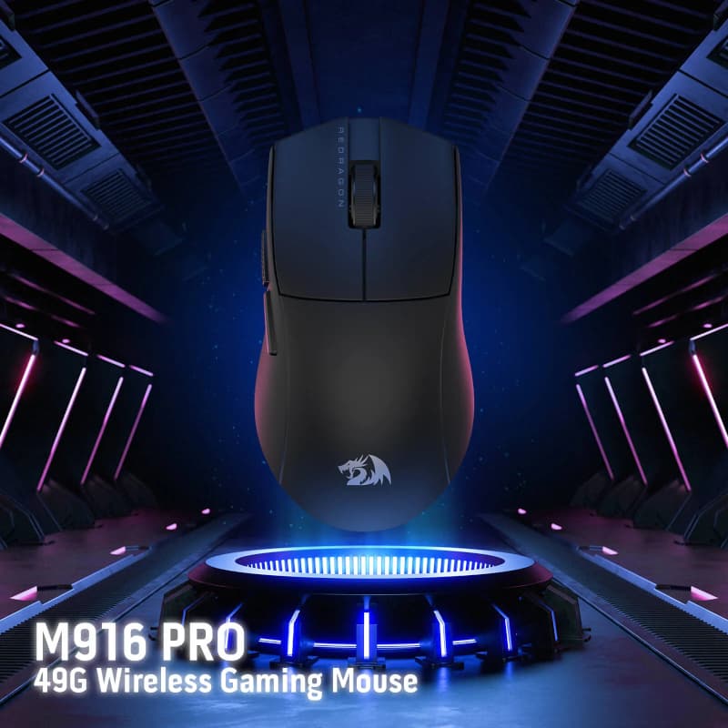 REDRAGON M916 PRO 4K 3-Mode Wireless Gaming Mouse - Black - view 3
