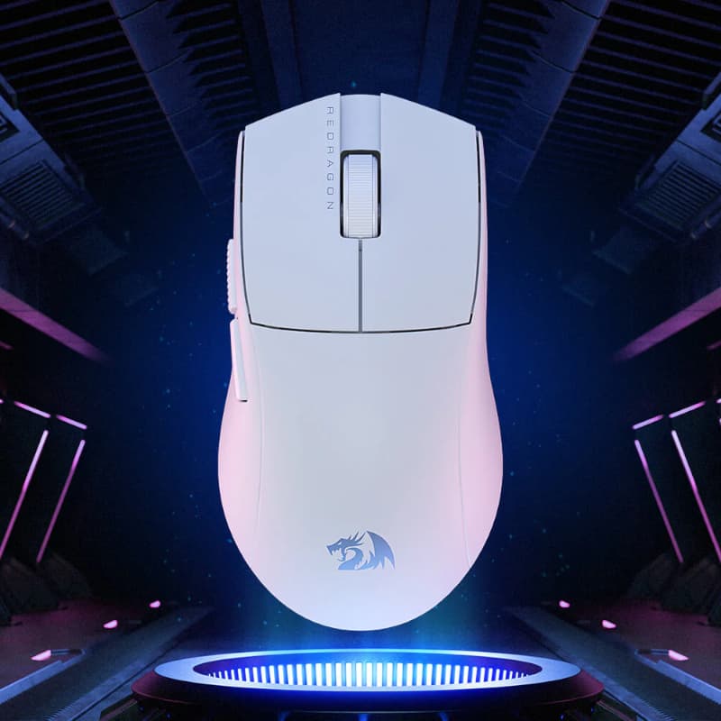 Redragon M916 PRO 1K 3-Mode Wireless Gaming Mouse – White - view 3