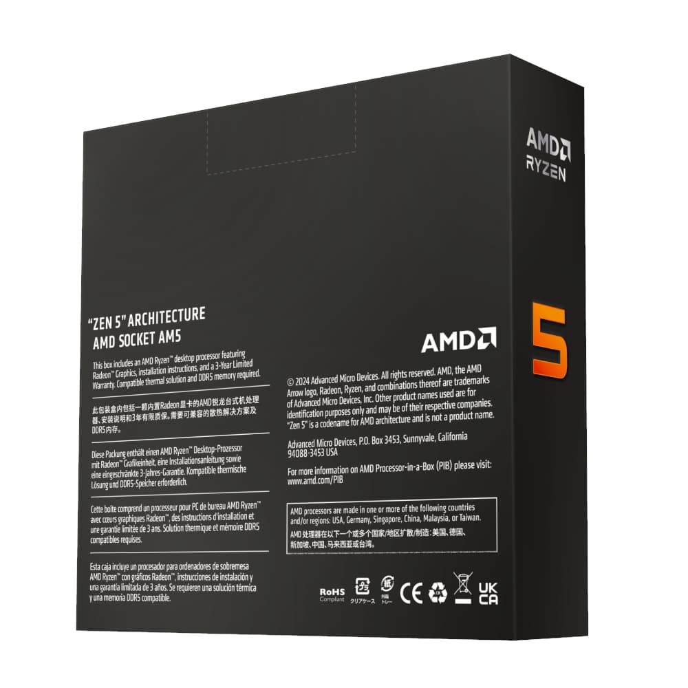 AMD RYZEN 5 9600X 6-Core 3.9GHz AM5 CPU - view 4