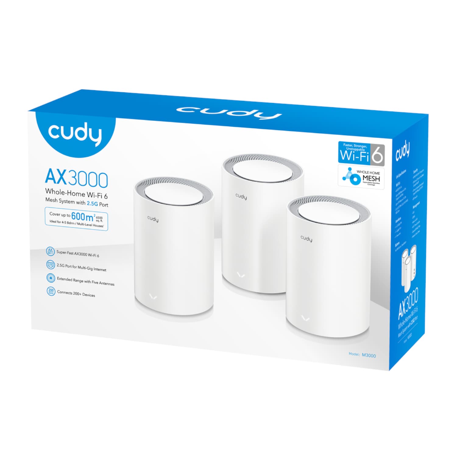 Cudy AX3000 Wi-Fi 6 Mesh Kit 3 Pack - White - view 4