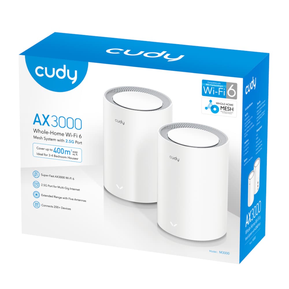 Cudy AX3000 Wi-Fi 6 Mesh Kit 2 Pack - White - view 5