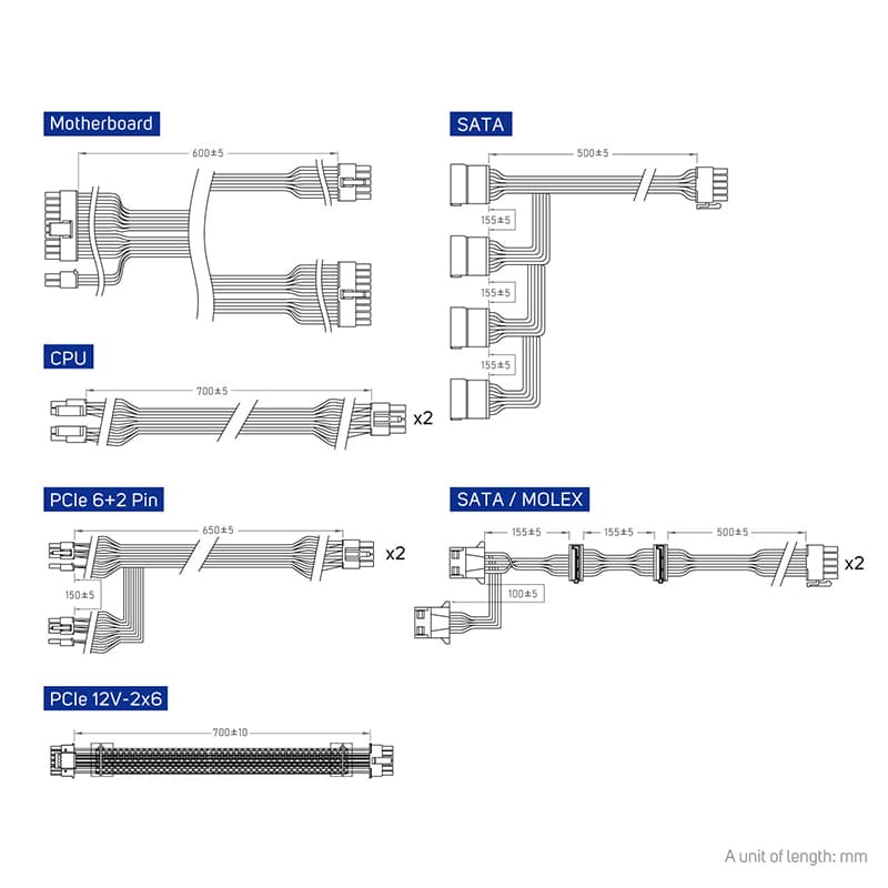 FSP VITA GM 850W 80 PLUS Gold Fully Modular Power Supply - view 6