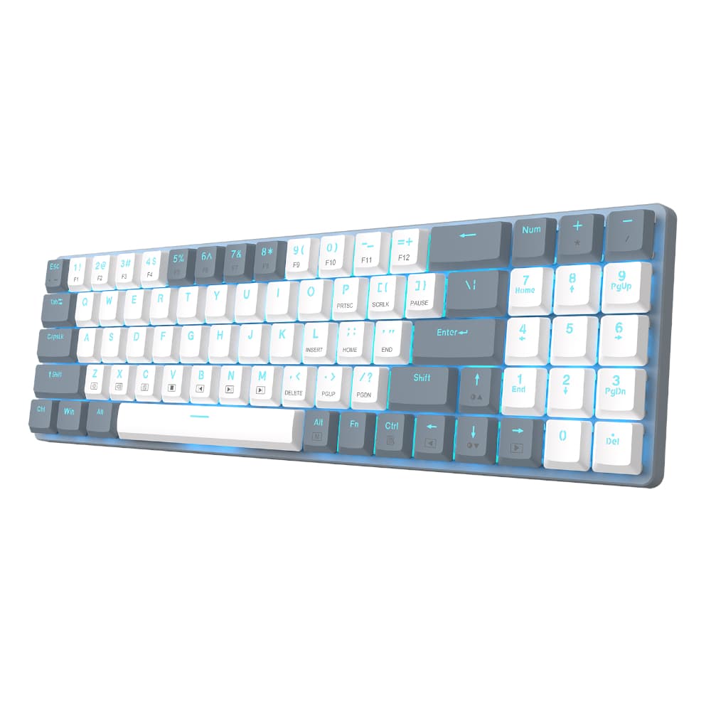 Redragon BS8772 Wireless Keyboard and Mouse Combo - Grey/White - view 5