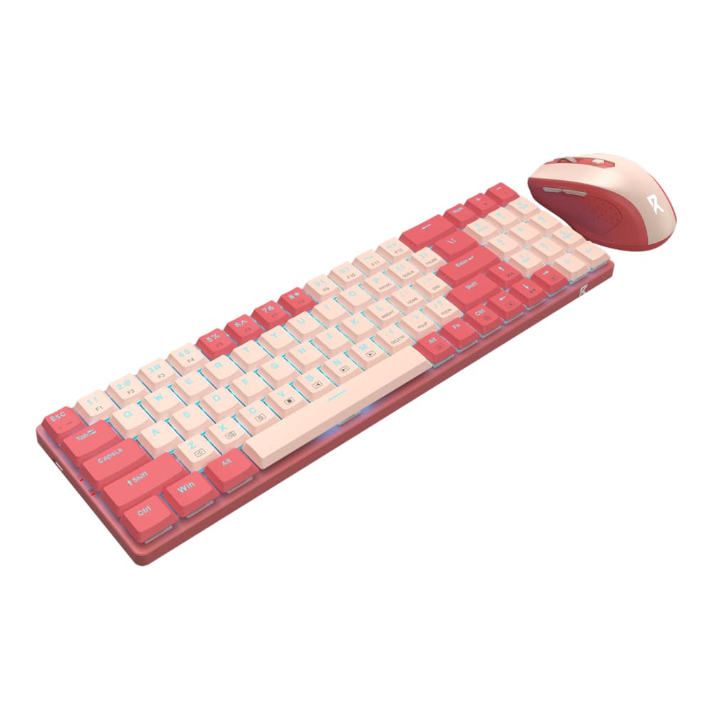 Redragon BS8772 Wireless Keyboard and Mouse Combo - Red/Pink - view 3