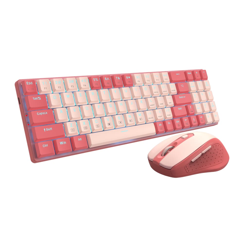 Redragon BS8772 Wireless Keyboard and Mouse Combo - Red/Pink - view 4