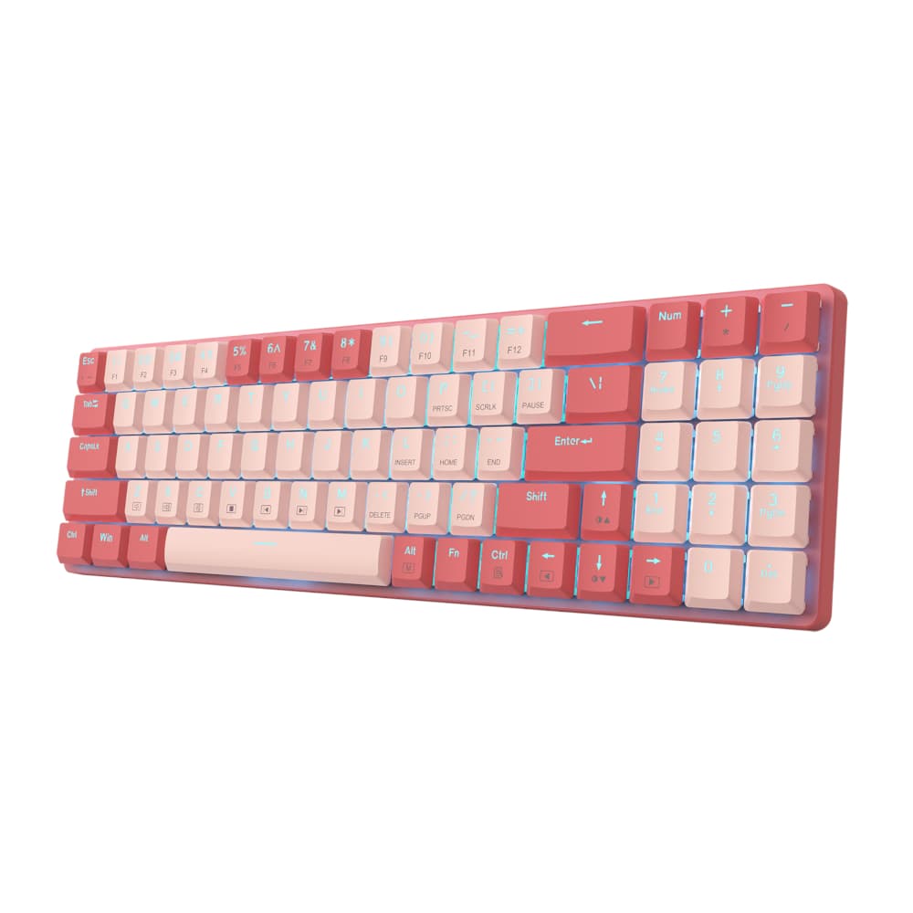 Redragon BS8772 Wireless Keyboard and Mouse Combo - Red/Pink - view 5