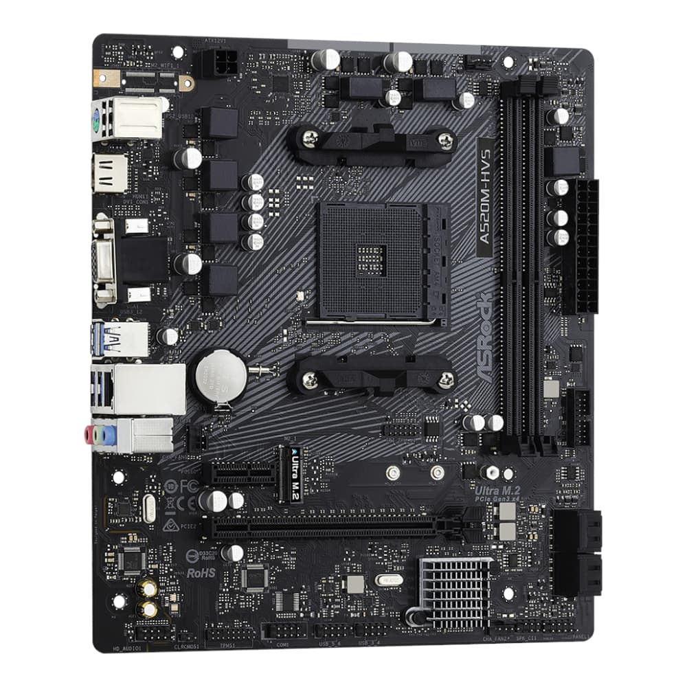 ASRock A520M-HVS AMD AM4 M-ATX Motherboard - view 4