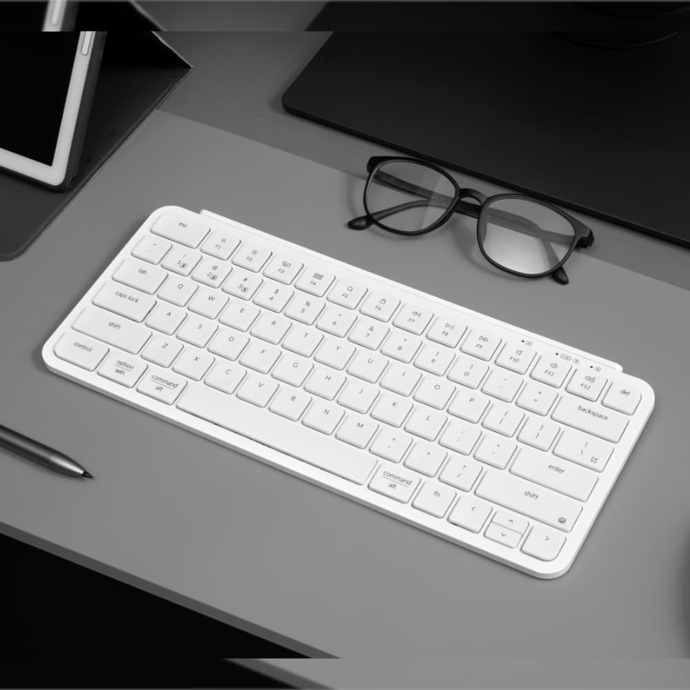 Keychron B1 Pro Ultra-Slim 75% Wireless Keyboard - Ivory White - view 4
