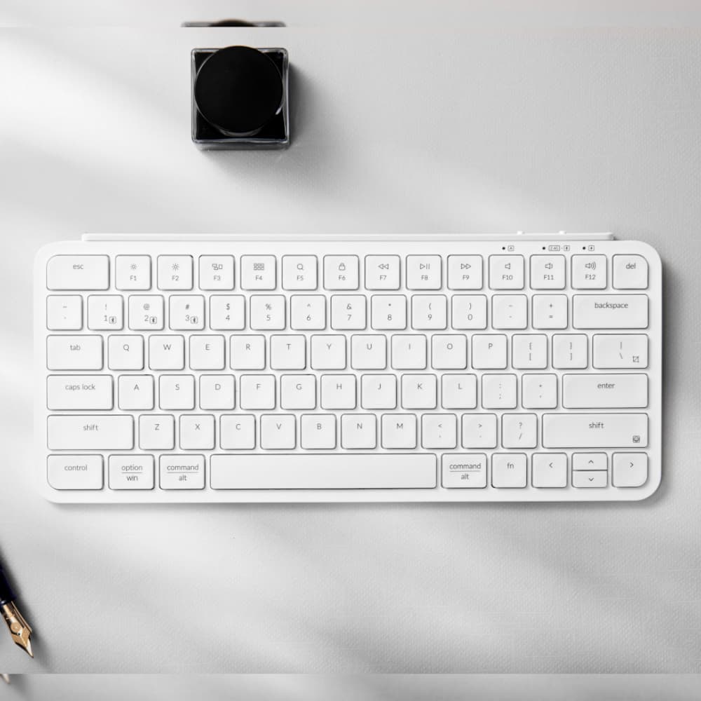 Keychron B1 Pro Ultra-Slim 75% Wireless Keyboard - Ivory White - view 6