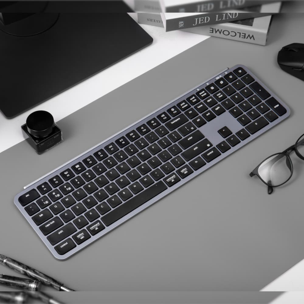 Keychron B6 Pro Ultra-Slim 100% Wireless Keyboard – Space Grey - view 3