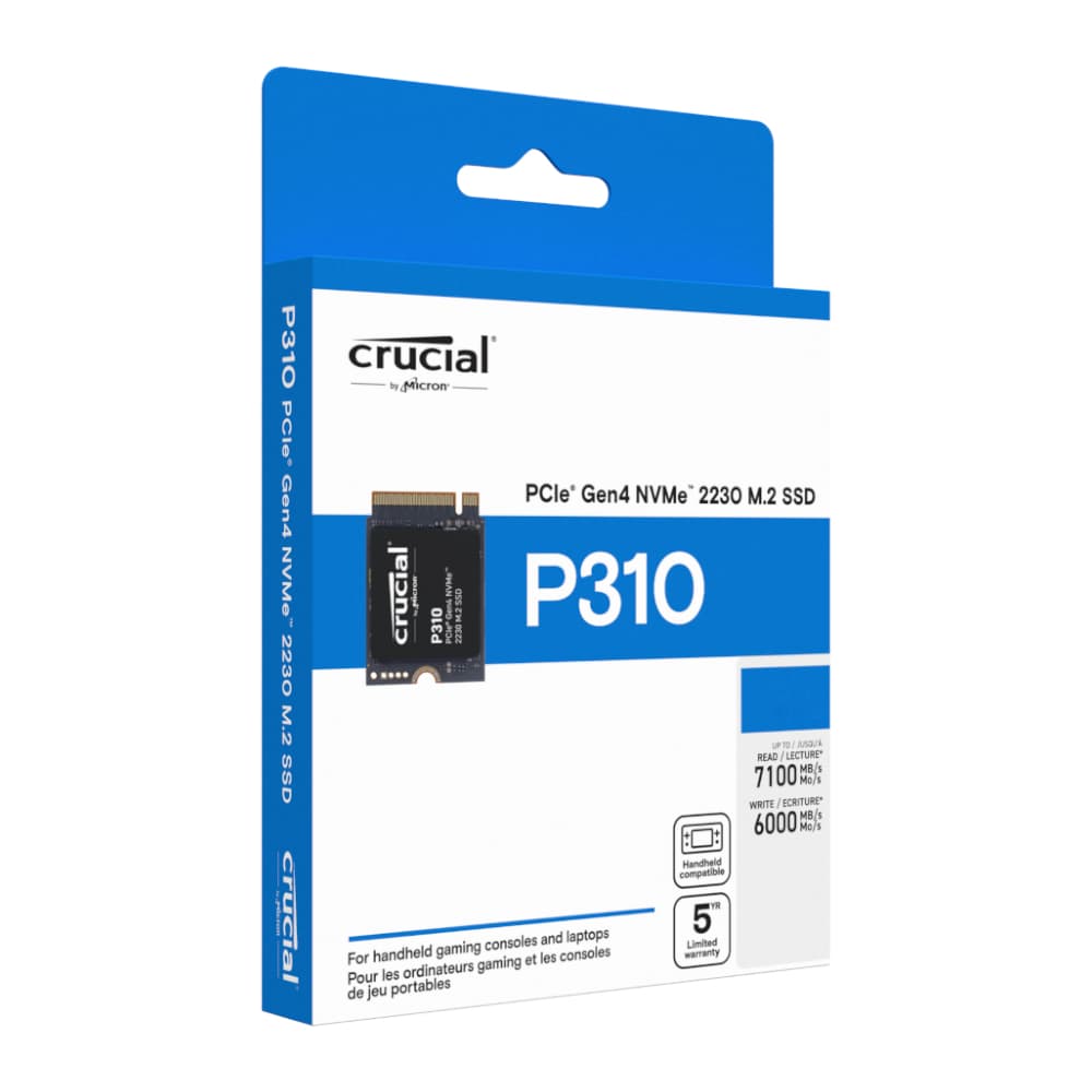 Crucial P310 2TB PCIe Gen4 2230 NVMe M.2 SSD - view 6
