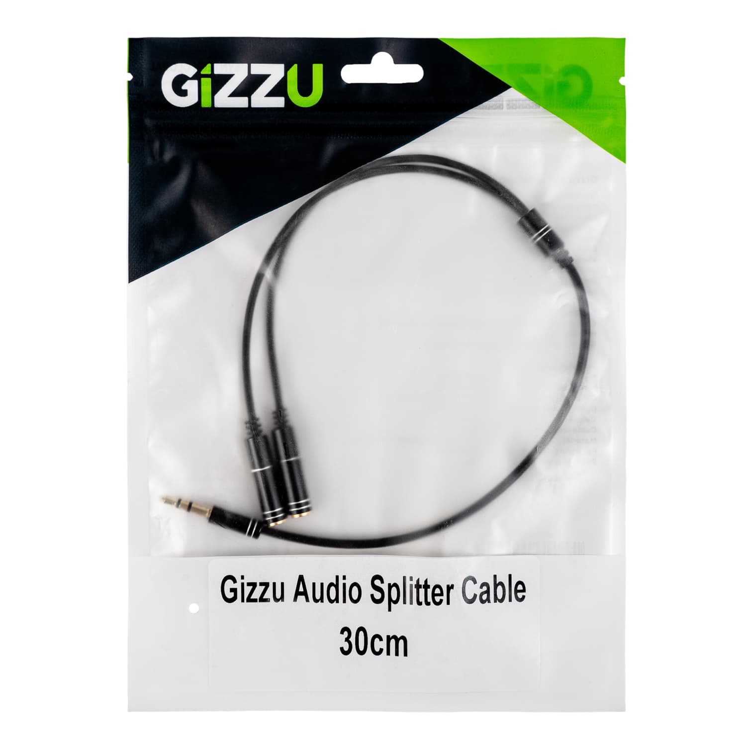 Gizzu 3-Pole Audio Splitter Cable - Black - view 4