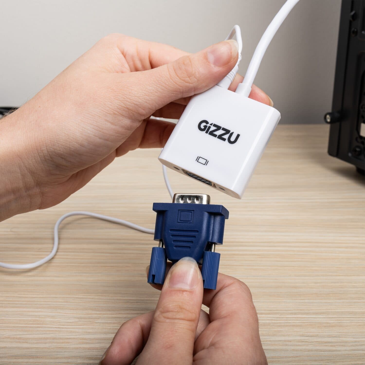 Gizzu 1080P HDMI to VGA Adapter with Audio - view 3