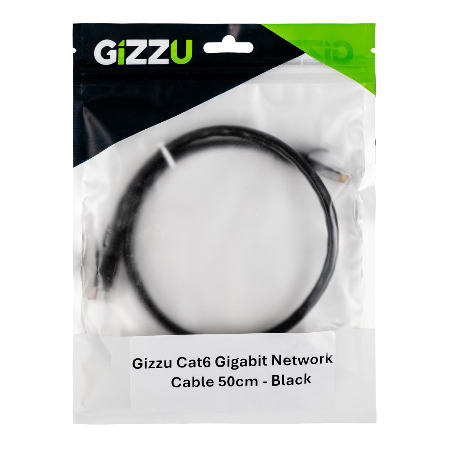 Gizzu Cat6 UTP Fly Lead Ethernet Network Cable 50cm – Black - view 4