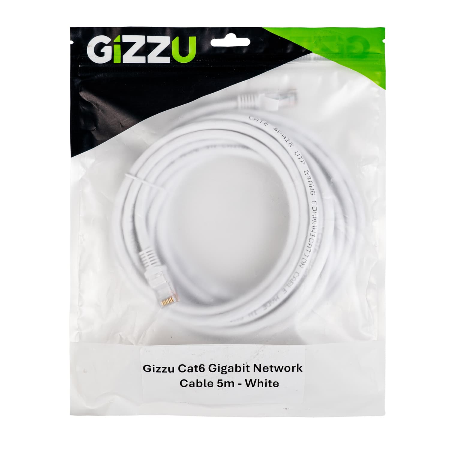 Gizzu Cat6 UTP Fly Lead Ethernet Network Cable 5m – White - view 4