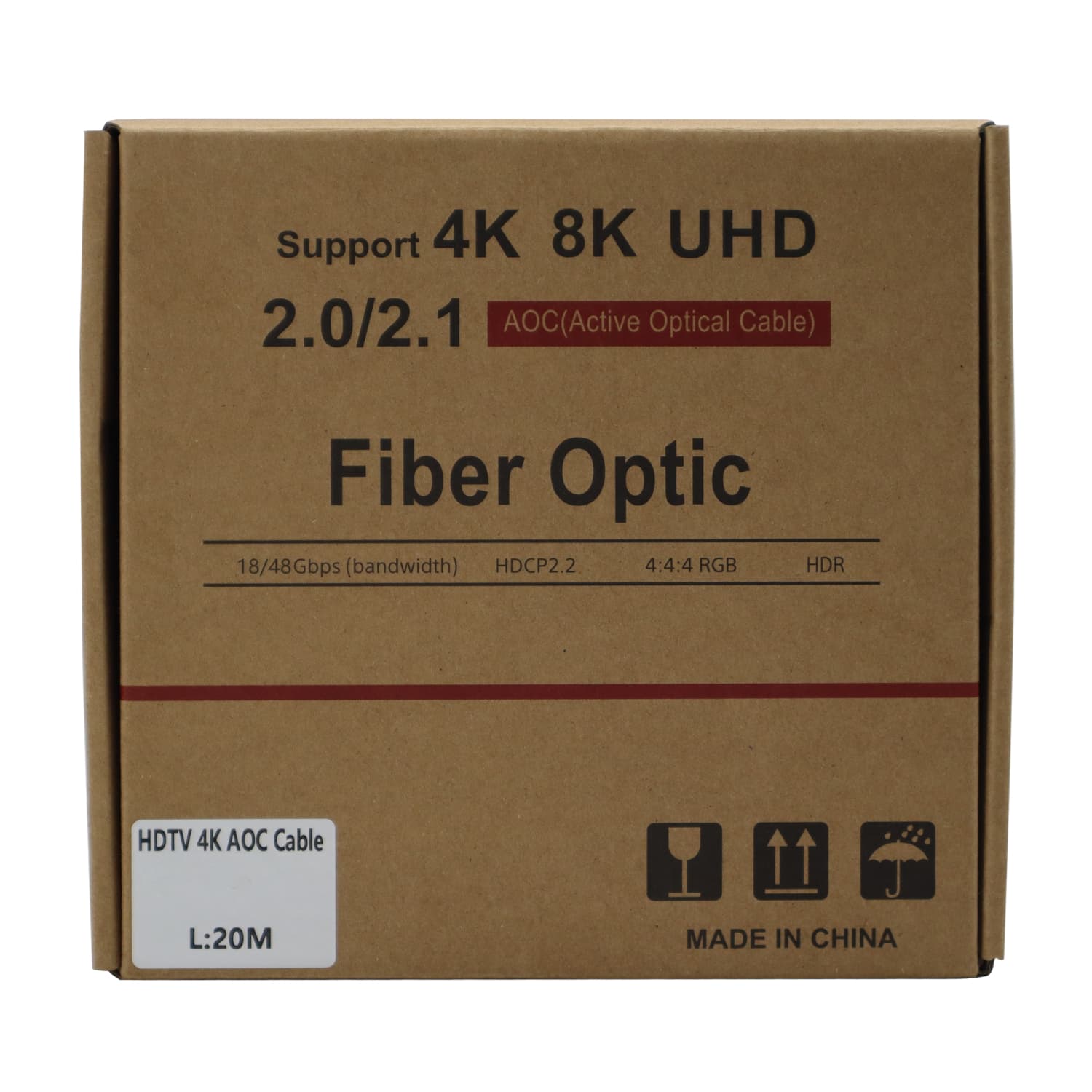 GIZZU 4K Active fibre Optic HDMI Cable 20m - view 5