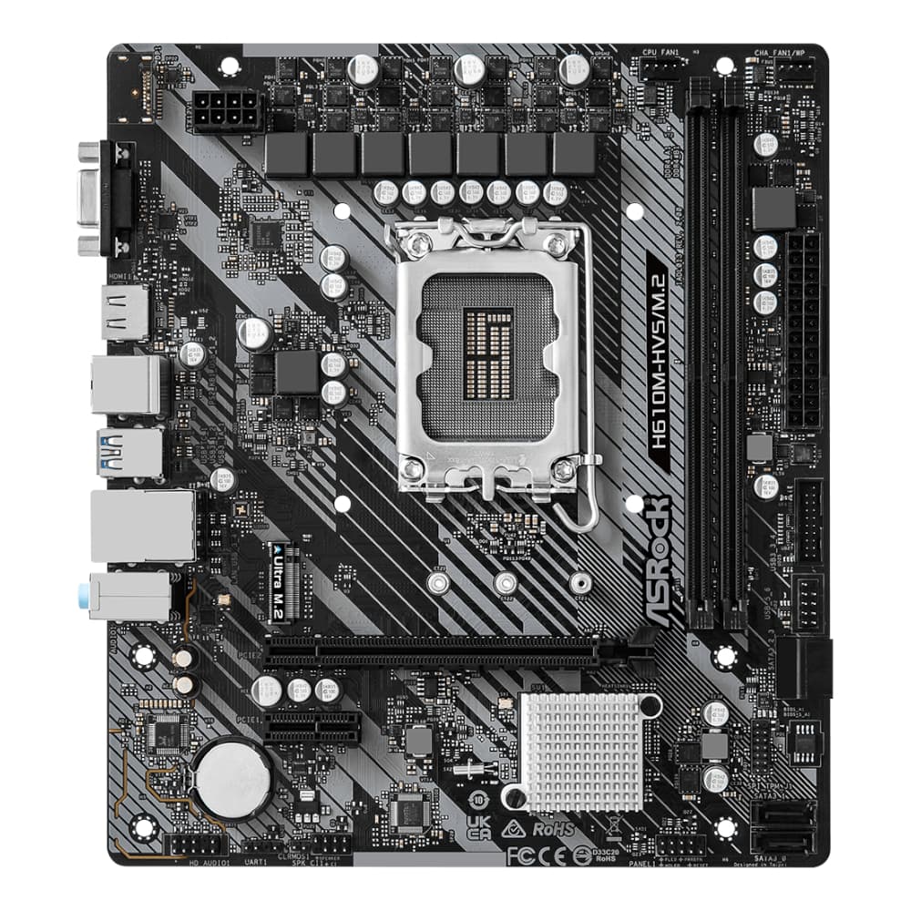 ASRock H610M-HVS/M.2 R2.0 Intel LGA 1700 m-ATX Motherboard - view 2