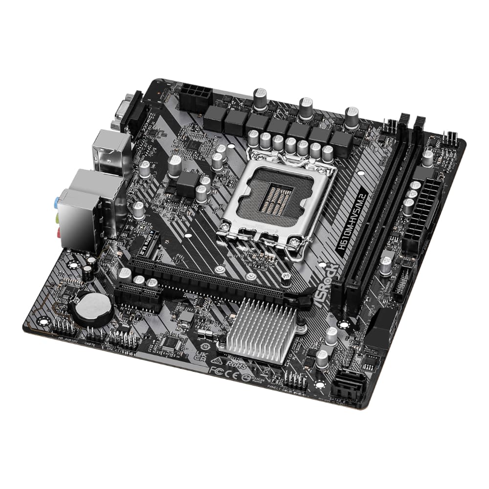 ASRock H610M-HVS/M.2 R2.0 Intel LGA 1700 m-ATX Motherboard - view 3