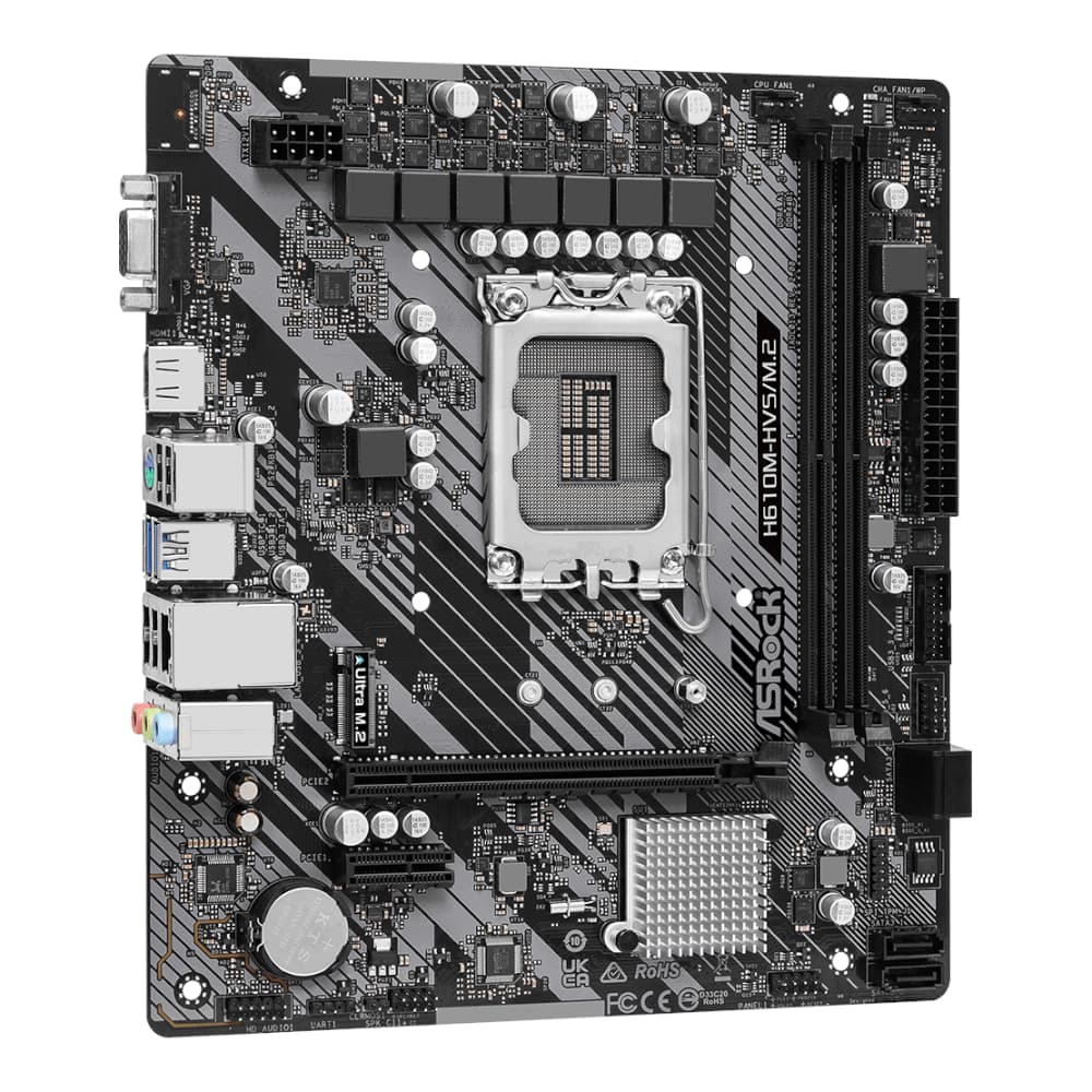 ASRock H610M-HVS/M.2 R2.0 Intel LGA 1700 m-ATX Motherboard - view 4