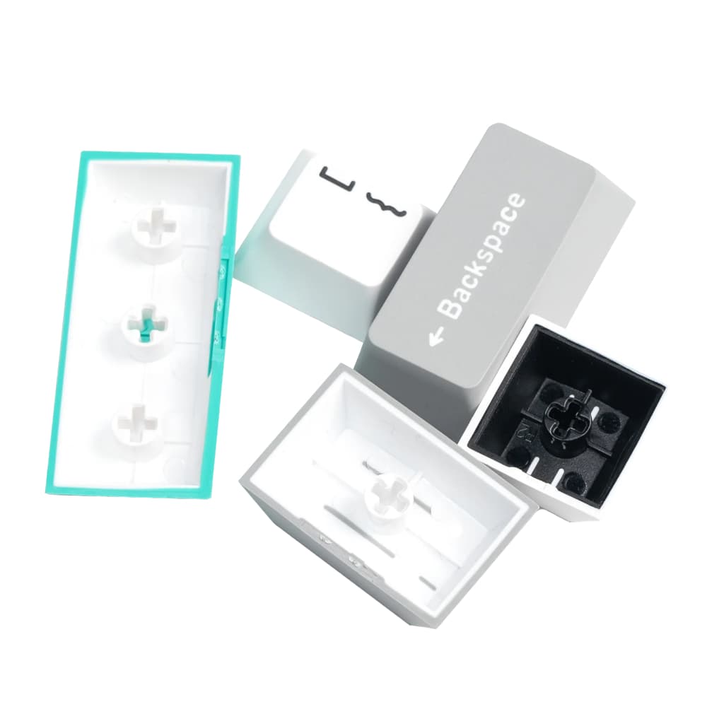 Keychron Cherry Profile Double Shot PBT Full Keycap Set - Grey/White/Mint - view 2