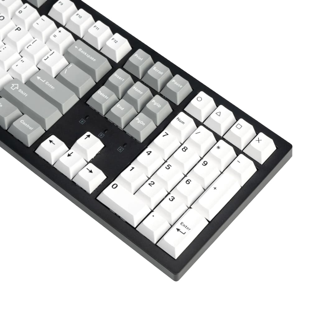 Keychron Cherry Profile Double Shot PBT Full Keycap Set - Grey/White/Mint - view 4