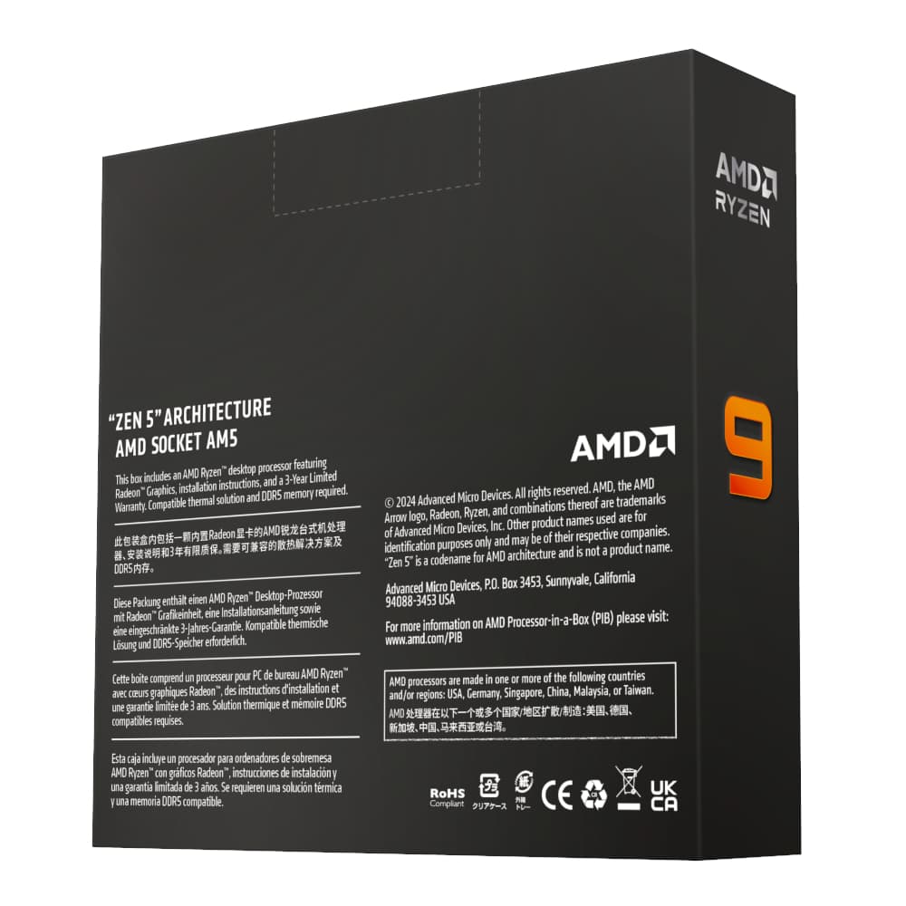 AMD RYZEN 9 9900X 12-Core 4.4GHZ AM5 CPU - view 4