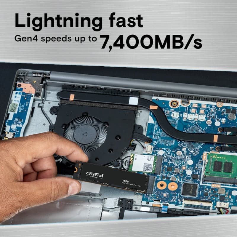 Crucial T500 4TB M.2 NVMe Gen4 NAND SSD - view 3