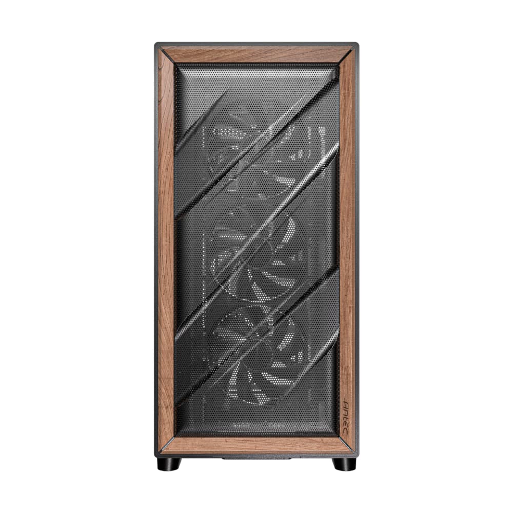 Antec FLUX ATX WOOD Mid Tower Gaming Chassis – Black - view 2