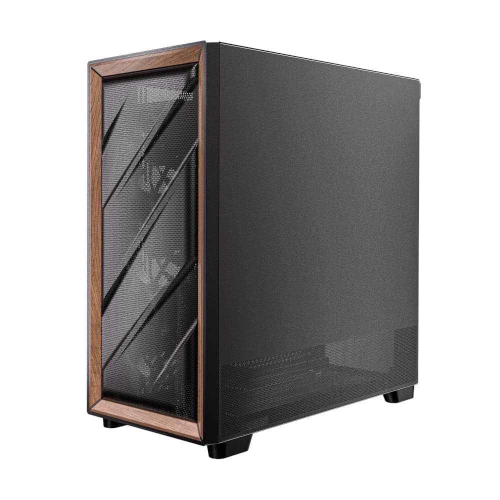 Antec FLUX ATX WOOD Mid Tower Gaming Chassis – Black - view 4