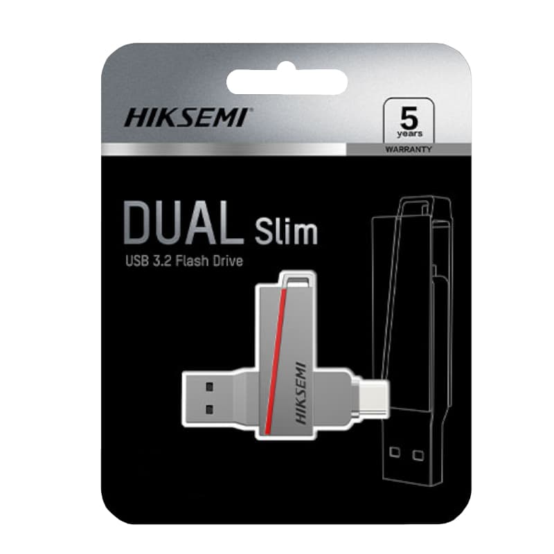 HIKSEMI Dual Slim 64GB USB3.2 Flash Drive - view 4