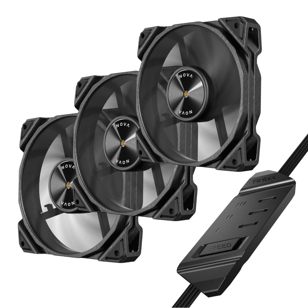 Antec NOVA 120 PWM Fan 3 Pack with Speed Controller - Black - view 7