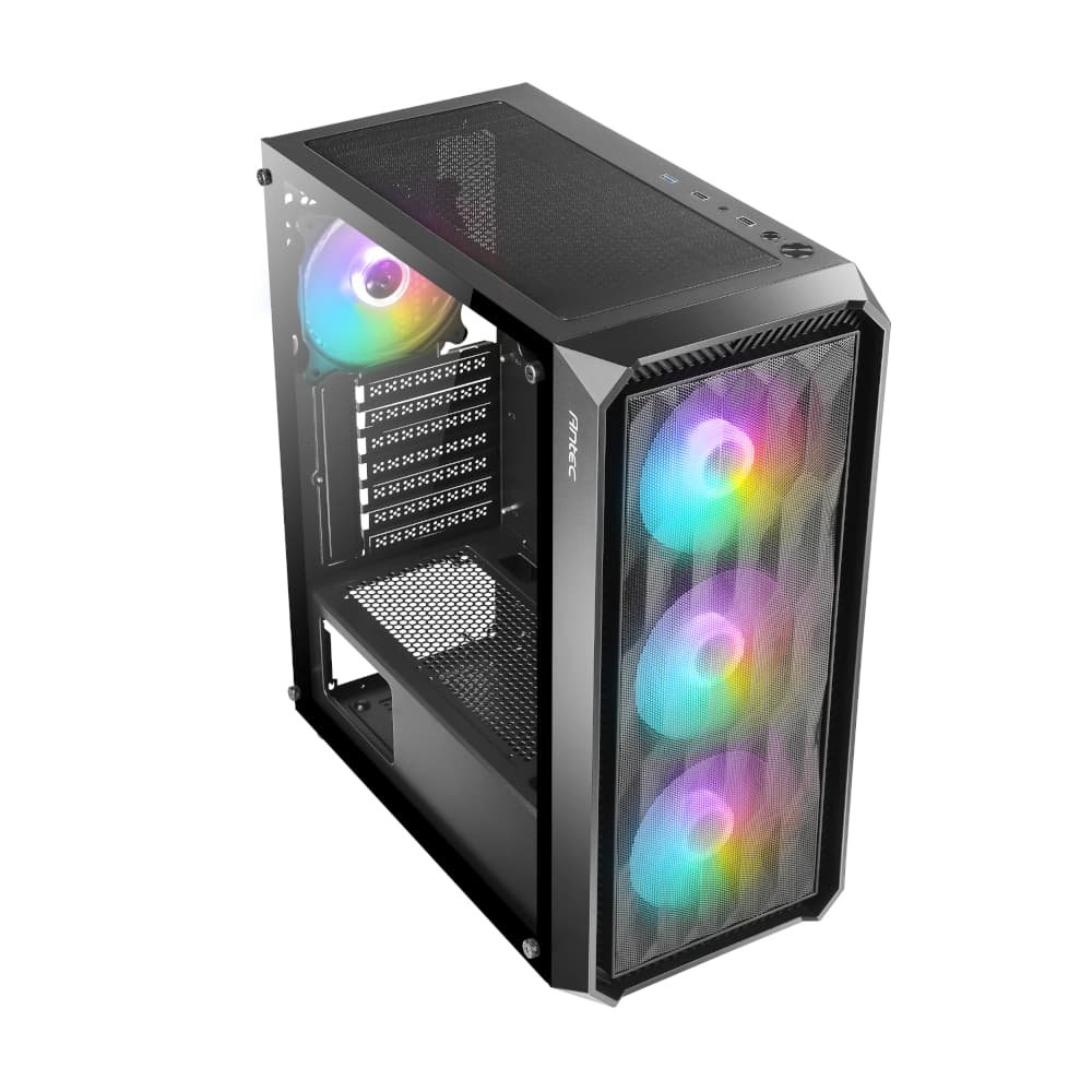 Antec NX292 ATX | Micro-ATX | ITX ARGB Mid-Tower Gaming Chassis - Black - view 2