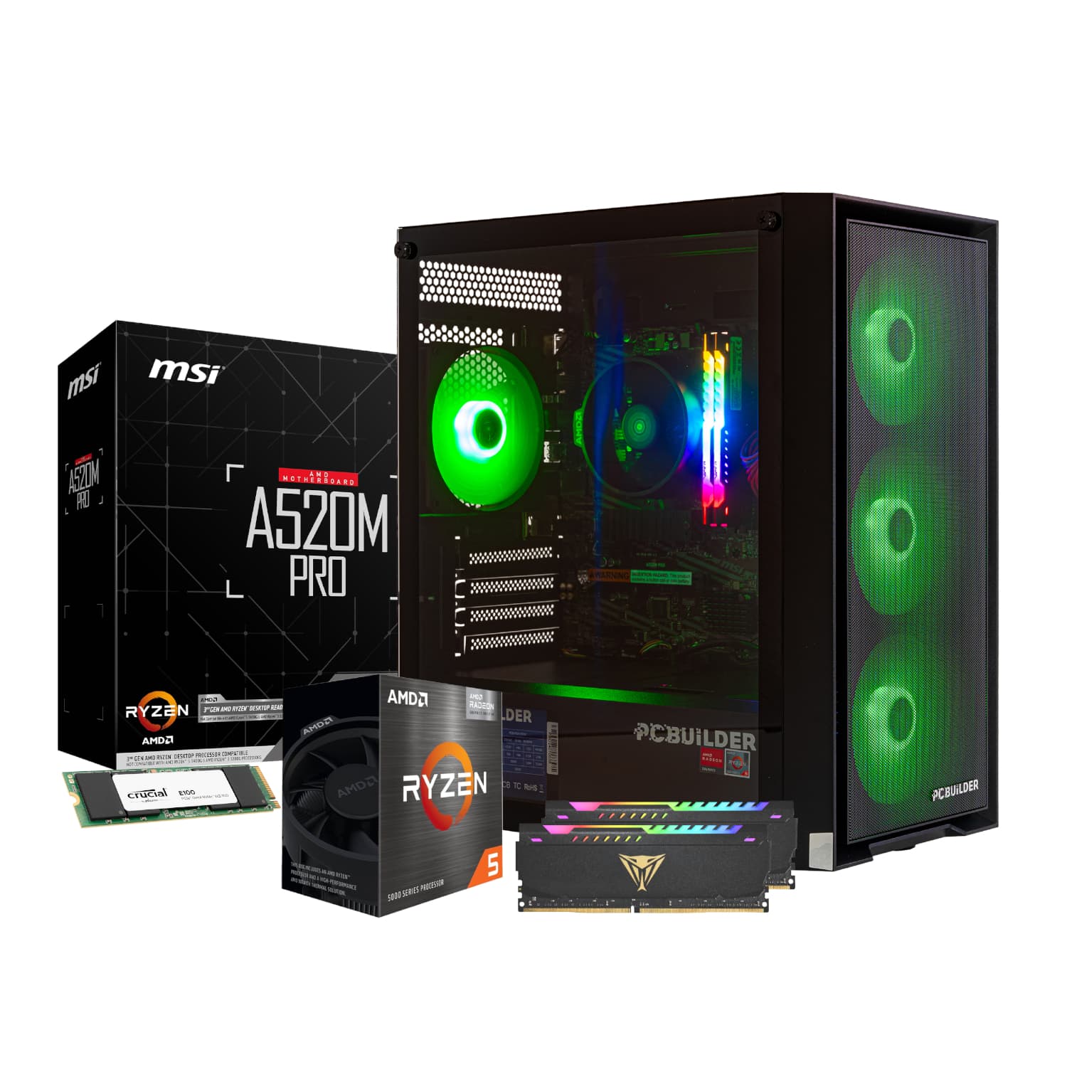 PCBuilder Ryzen 5 5600GT DEFENDER Windows 11 Gaming PC - view 2
