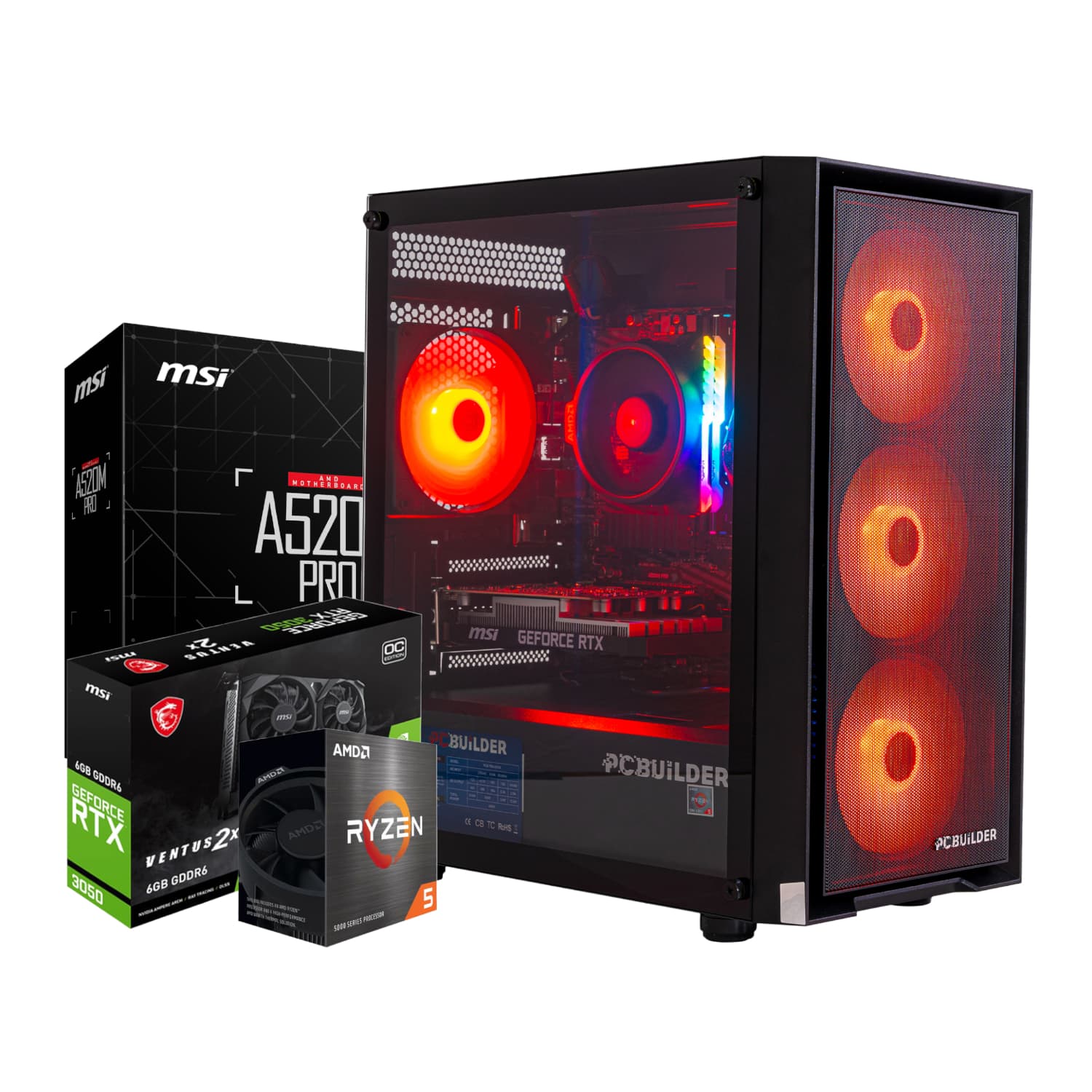 PCBuilder Ryzen 5 5500 SCOUT Windows 11 Gaming PC - view 2