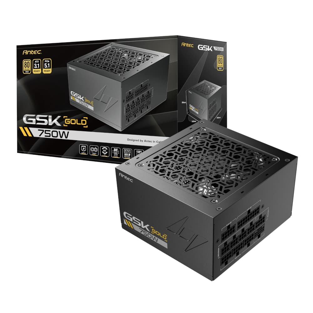 Antec GSK 750W PCIe 5.1 Gen5 80 PLUS Gold Fully Modular Power Supply - view 5