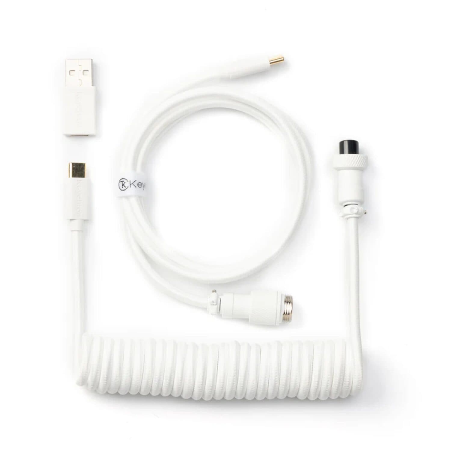 Keychron Coiled Aviator White Cable - view 2