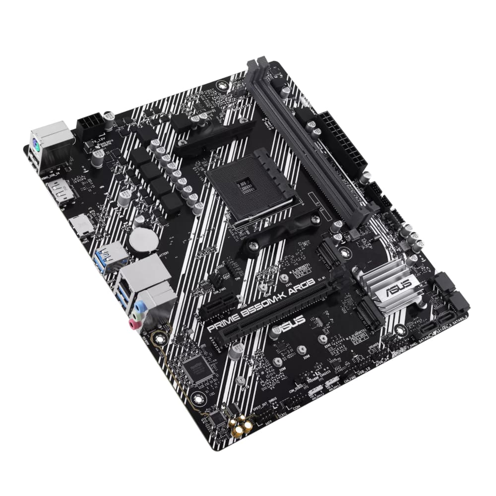 Asus PRIME B550M-K ARGB AM4 M-ATX Motherboard - view 3